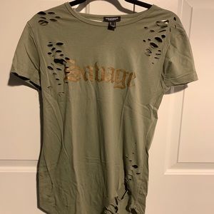 Army Green “Savage” t-shirt from Urban Planet